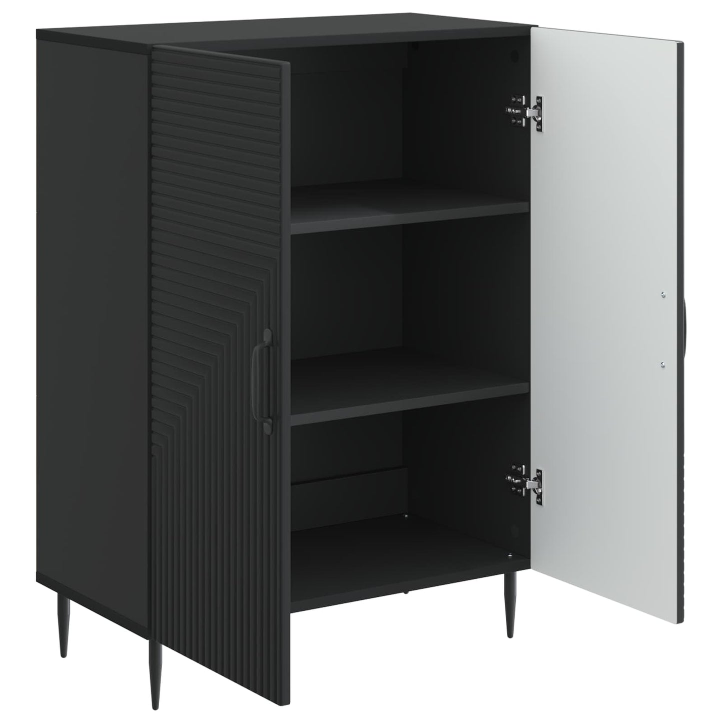 vidaXL Πλαϊνό γραφείο Μαύρο 66 x 34,5 x 89,5 εκ Επεξεργασμένο Ξύλο