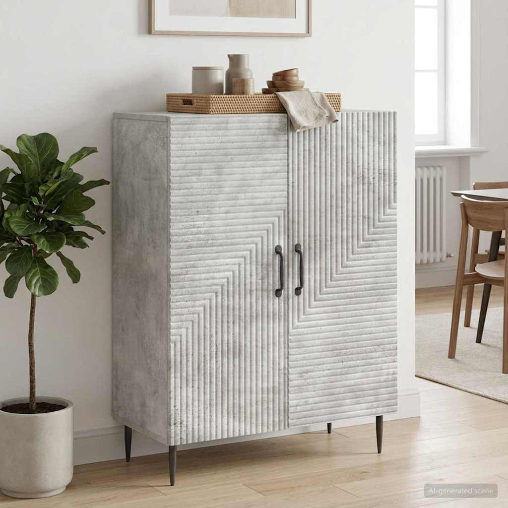 vidaXL Πλαϊνό γραφείο Γκρι Σκυροδέματος 66 x 34,5 x 89,5 εκ