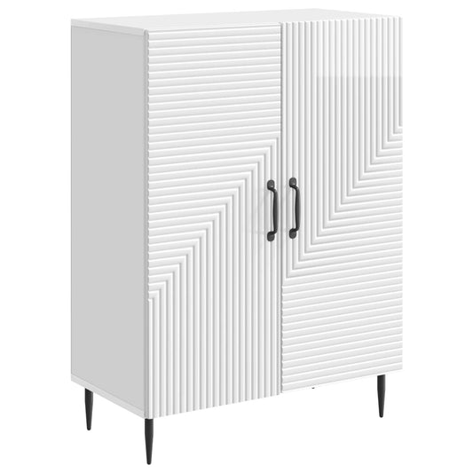 vidaXL Πλαϊνό γραφείο Γυαλιστερό Λευκό 66 x 34,5 x 89,5 εκ