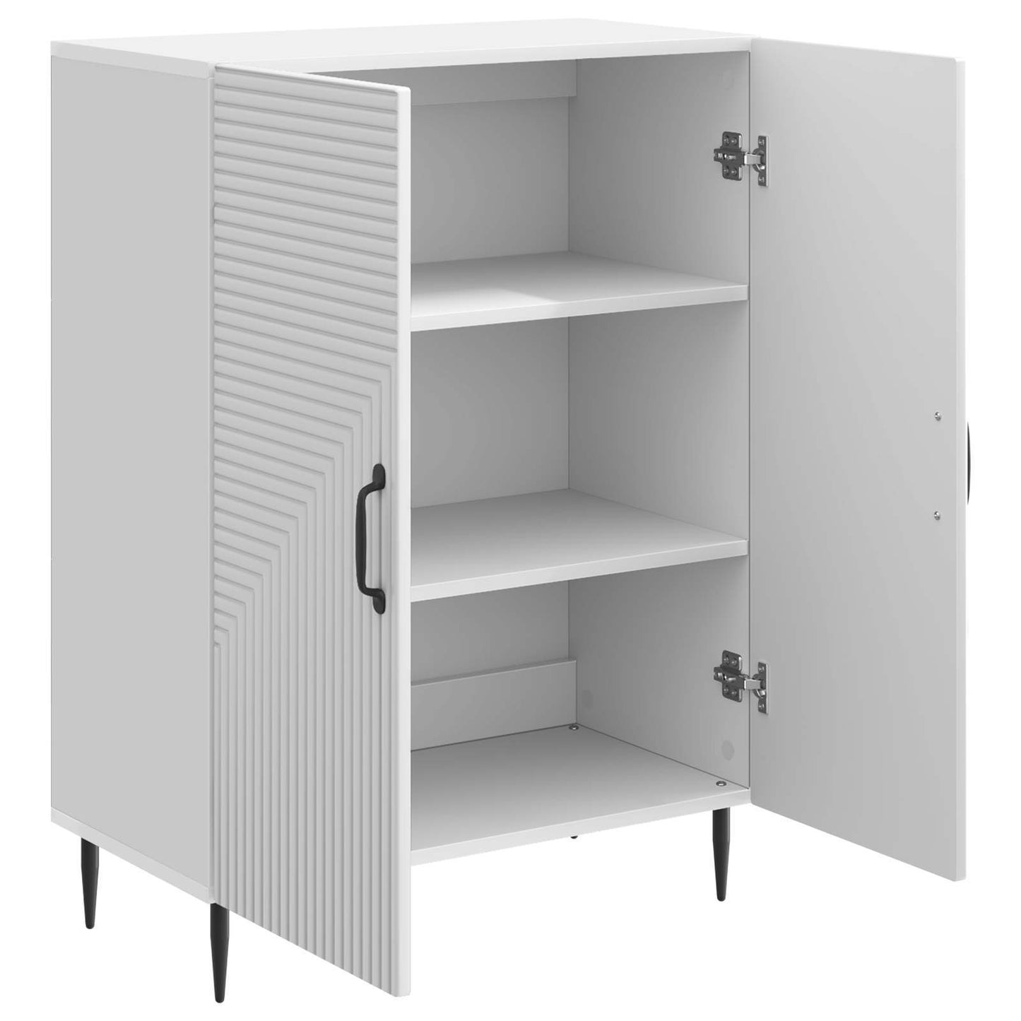 vidaXL Πλαϊνό γραφείο Γυαλιστερό Λευκό 66 x 34,5 x 89,5 εκ