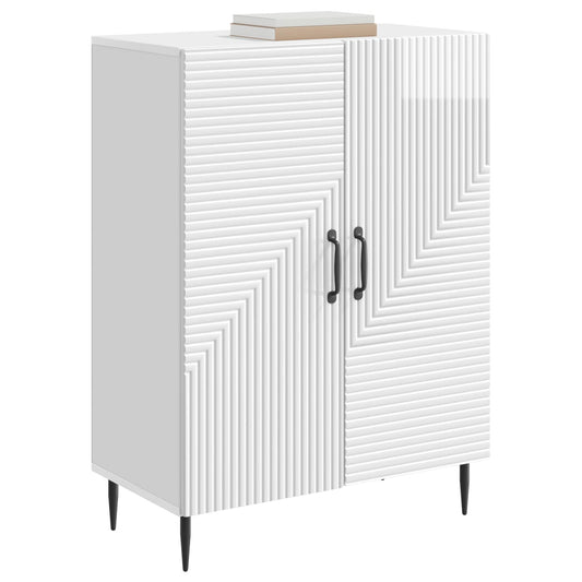 vidaXL Πλαϊνό γραφείο Γυαλιστερό Λευκό 66 x 34,5 x 89,5 εκ