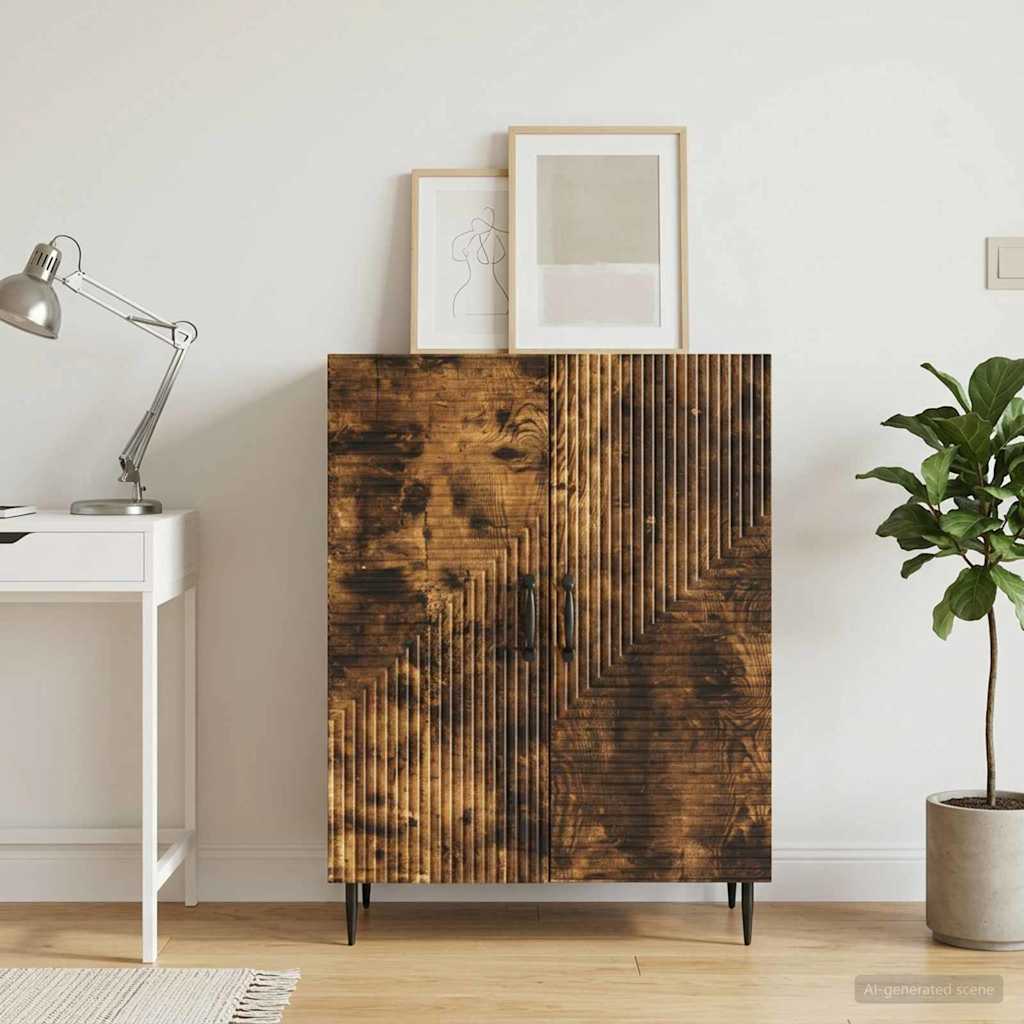vidaXL Πλαϊνό γραφείο Καπνισμένο Ξύλο Δρυός 66 x 34,5 x 89,5 εκ