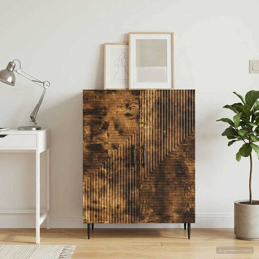 vidaXL Πλαϊνό γραφείο Καπνισμένο Ξύλο Δρυός 66 x 34,5 x 89,5 εκ