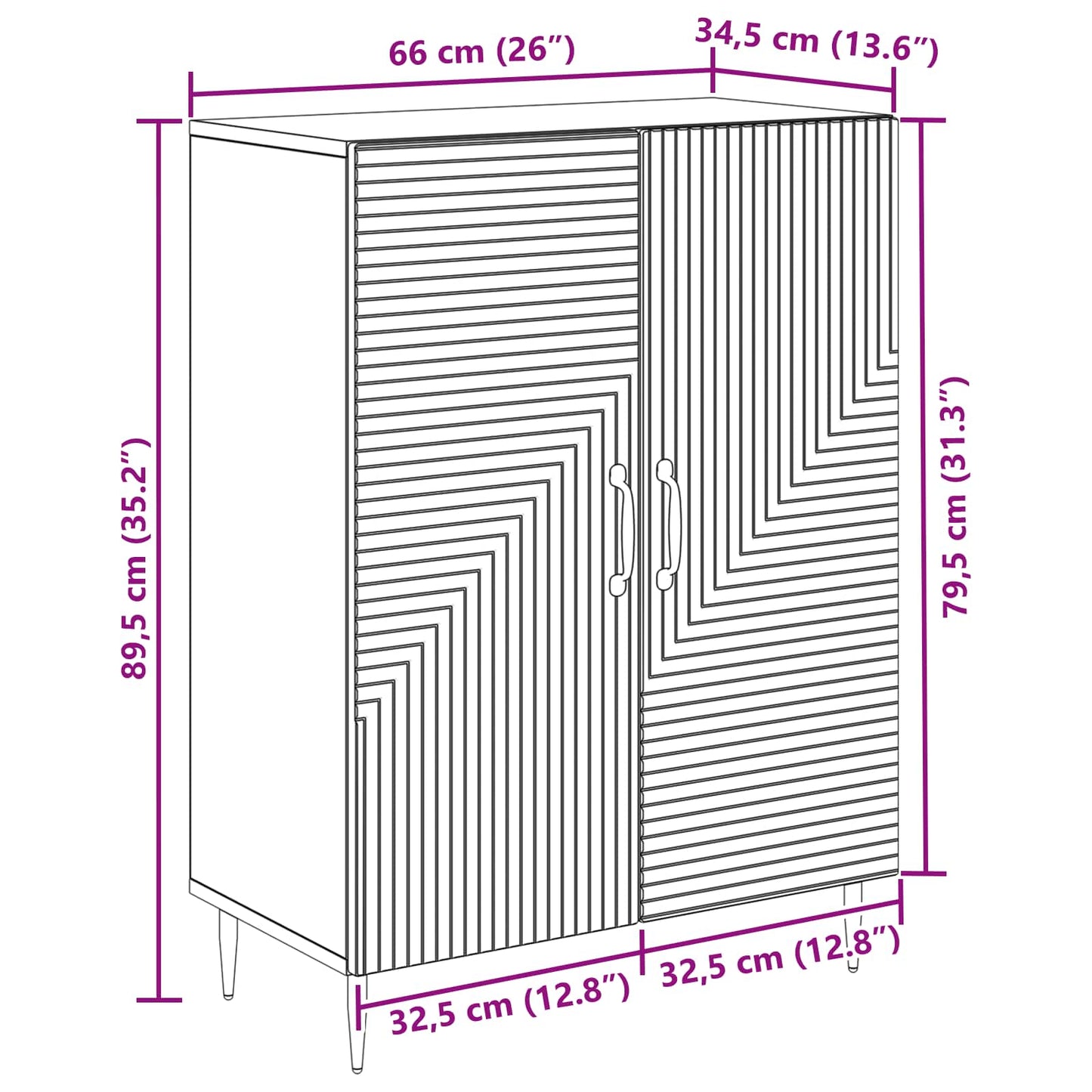 vidaXL Πλαϊνό γραφείο Παλαιωμένο ξύλο 66 x 34,5 x 89,5 εκ