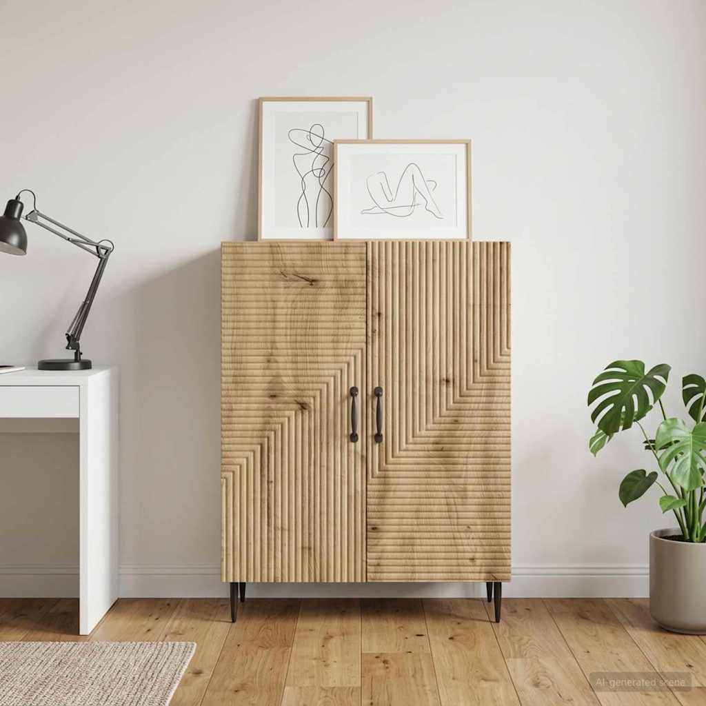 vidaXL Πλαϊνό γραφείο Artisan Δρυς 66 x 34,5 x 89,5 εκ
