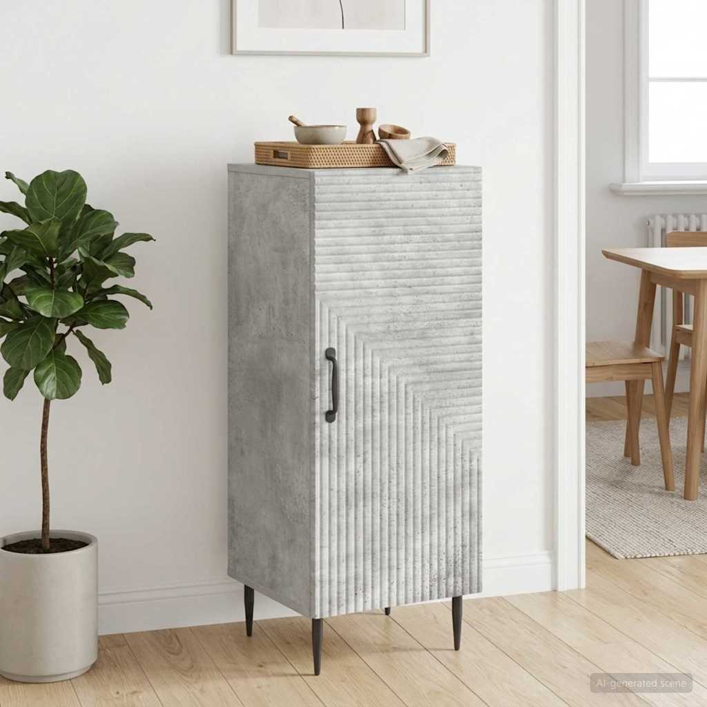 vidaXL Πλαϊνό γραφείο Γκρι Σκυροδέματος 33 x 34,5 x 89,5 εκ