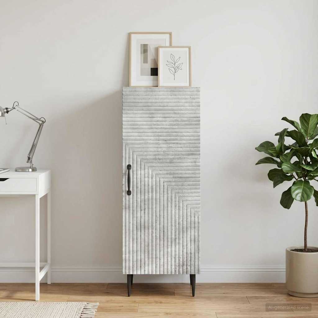 vidaXL Πλαϊνό γραφείο Γκρι Σκυροδέματος 33 x 34,5 x 89,5 εκ
