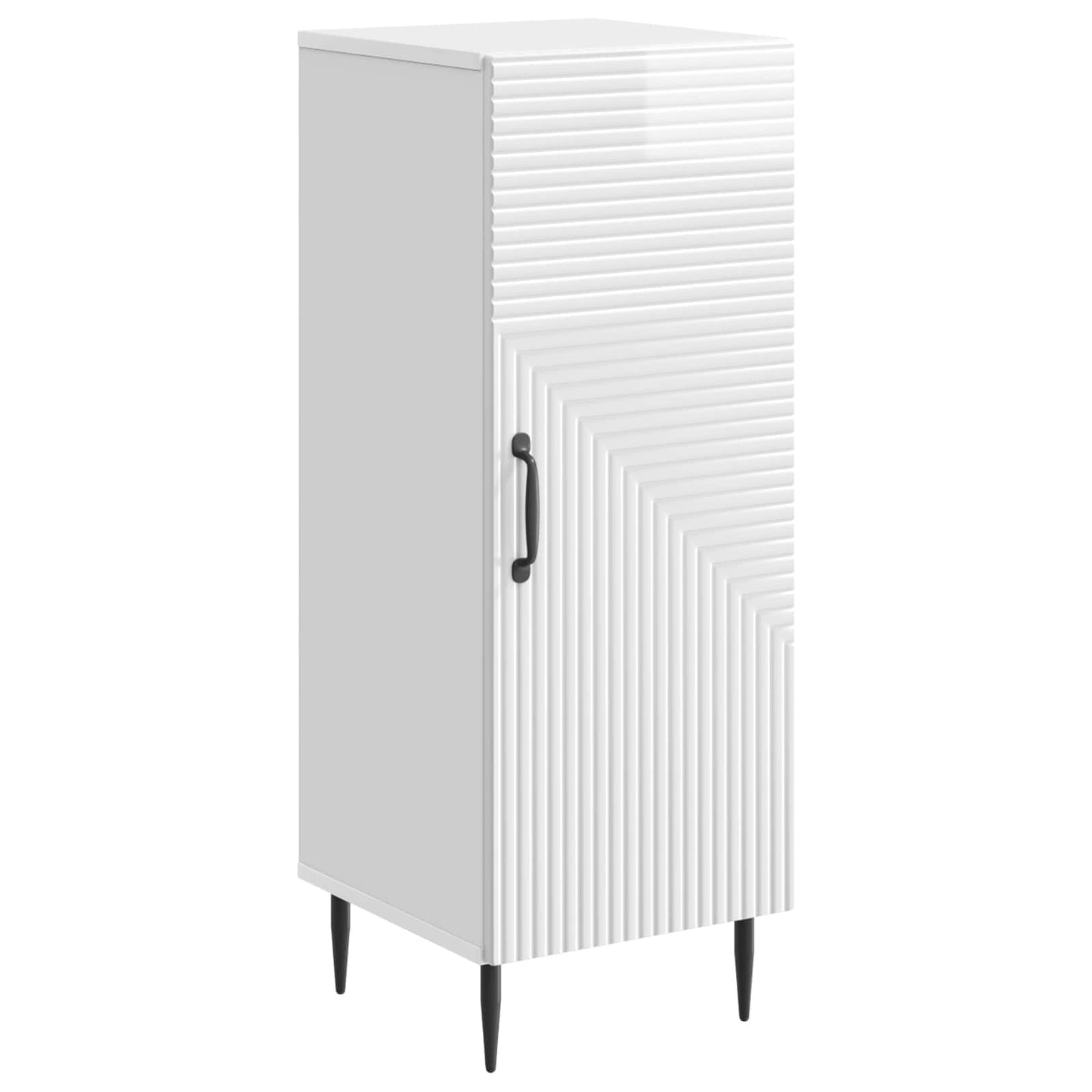 vidaXL Πλαϊνό γραφείο Γυαλιστερό Λευκό 33 x 34,5 x 89,5 εκ