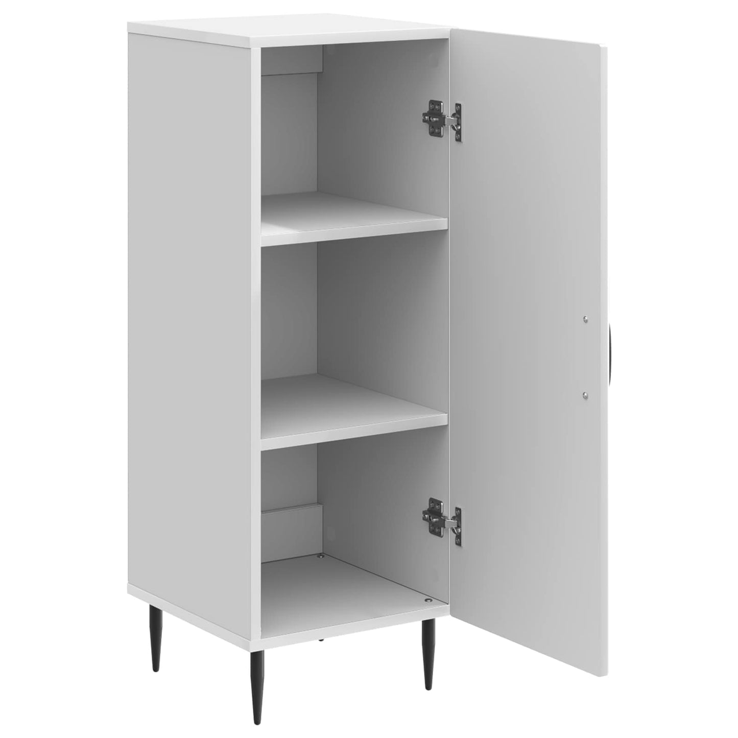 vidaXL Πλαϊνό γραφείο Γυαλιστερό Λευκό 33 x 34,5 x 89,5 εκ