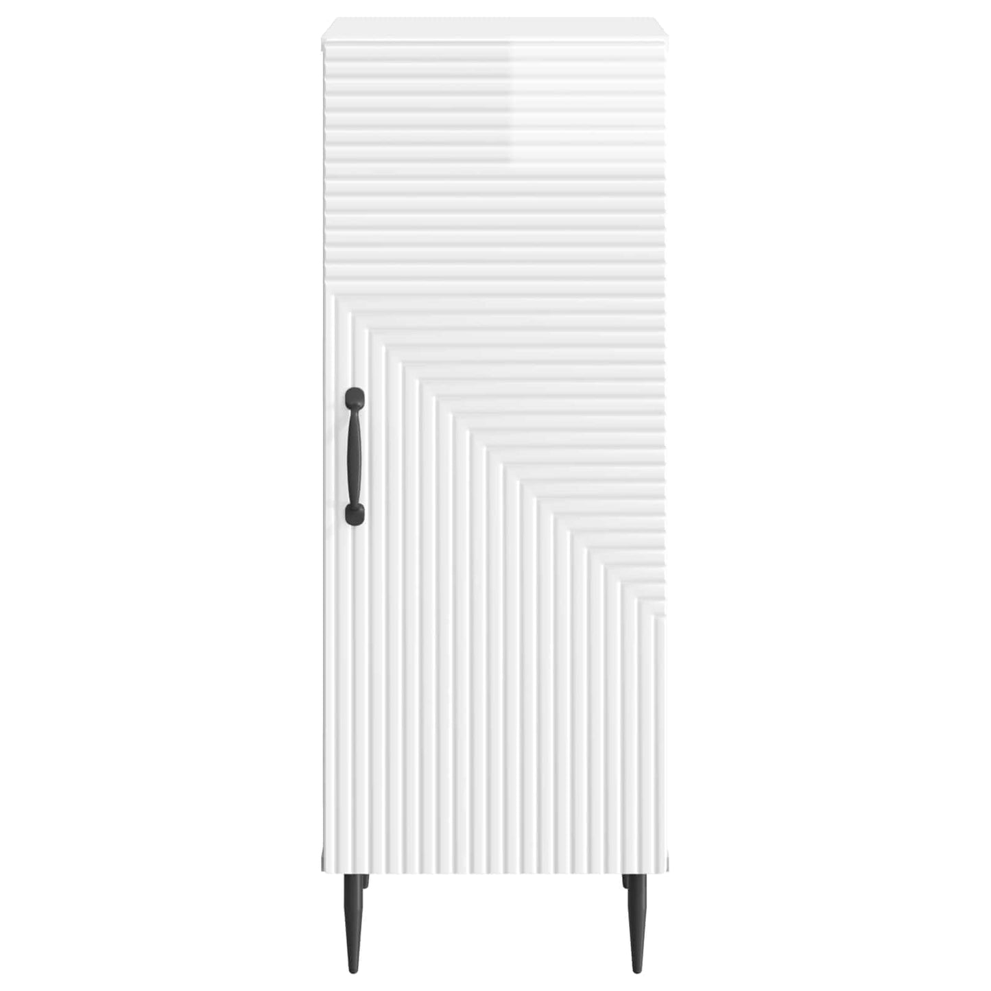 vidaXL Πλαϊνό γραφείο Γυαλιστερό Λευκό 33 x 34,5 x 89,5 εκ