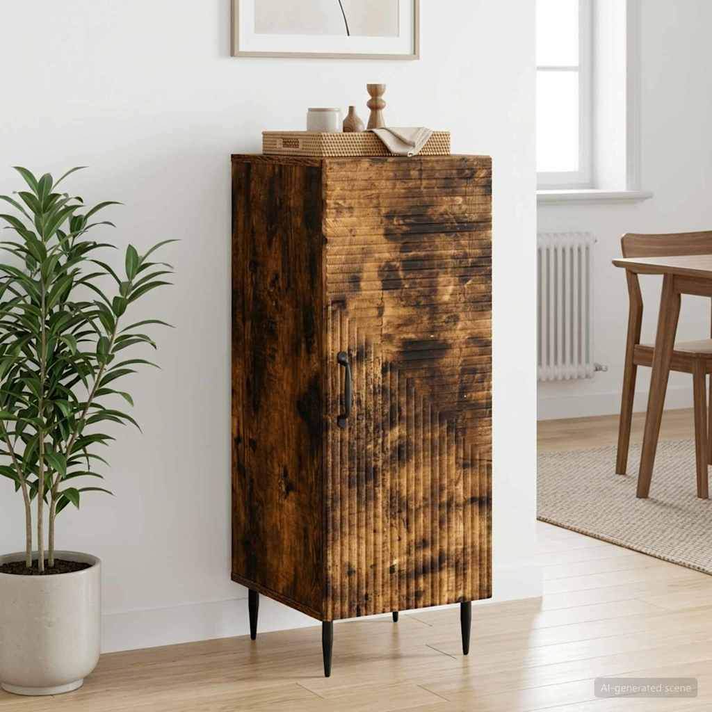 vidaXL Πλαϊνό γραφείο Καπνισμένο Ξύλο Δρυός 33 x 34,5 x 89,5 εκ