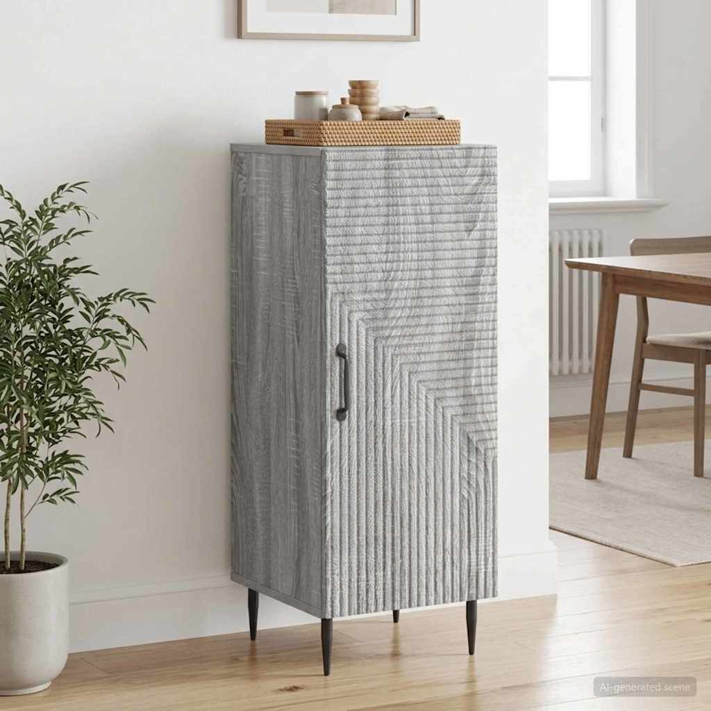 vidaXL Πλαϊνό γραφείο Γκρι Sonoma 33 x 34,5 x 89,5 εκ
