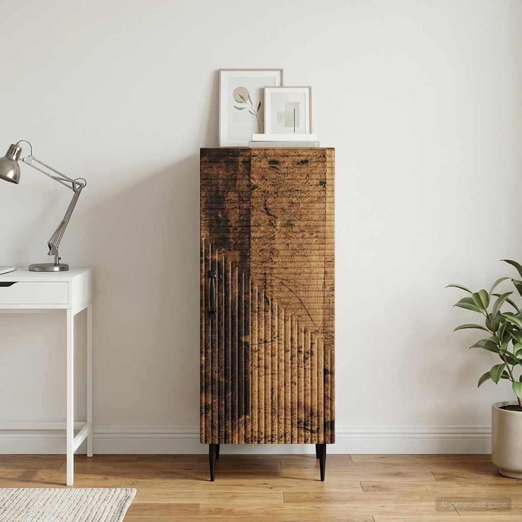 vidaXL Πλαϊνό γραφείο Παλαιωμένο ξύλο 33 x 34,5 x 89,5 εκ