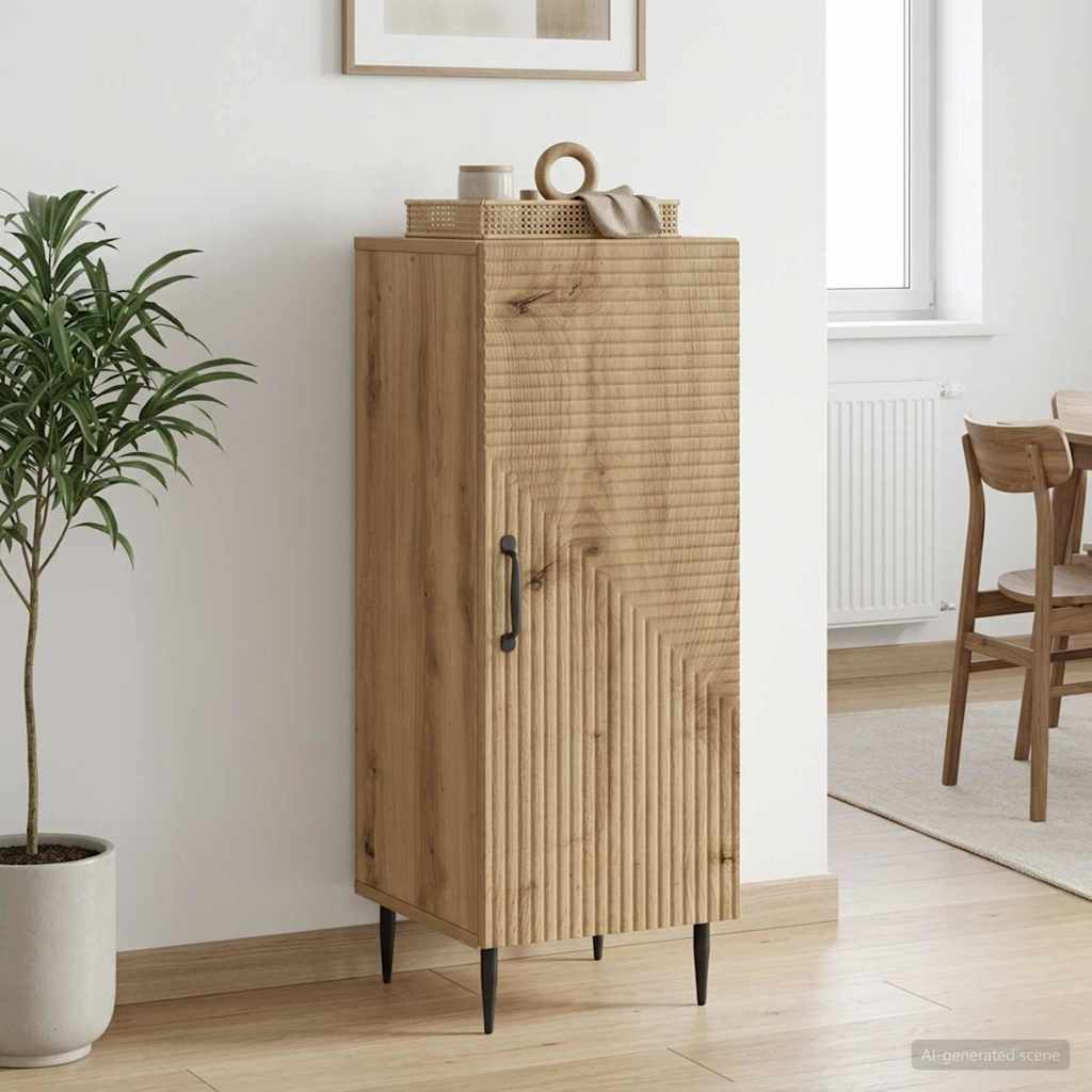 vidaXL Πλαϊνό γραφείο Artisan Δρυς 33 x 34,5 x 89,5 εκ