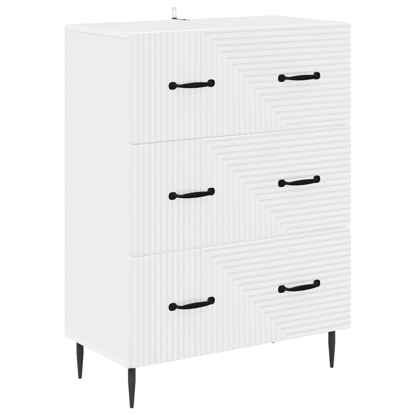 vidaXL Ντουλάπι με Συρτάρια Λευκό 66 x 34,5 x 89,5 εκ