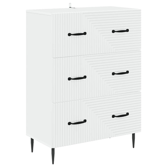 vidaXL Ντουλάπι με Συρτάρια Λευκό 66 x 34,5 x 89,5 εκ