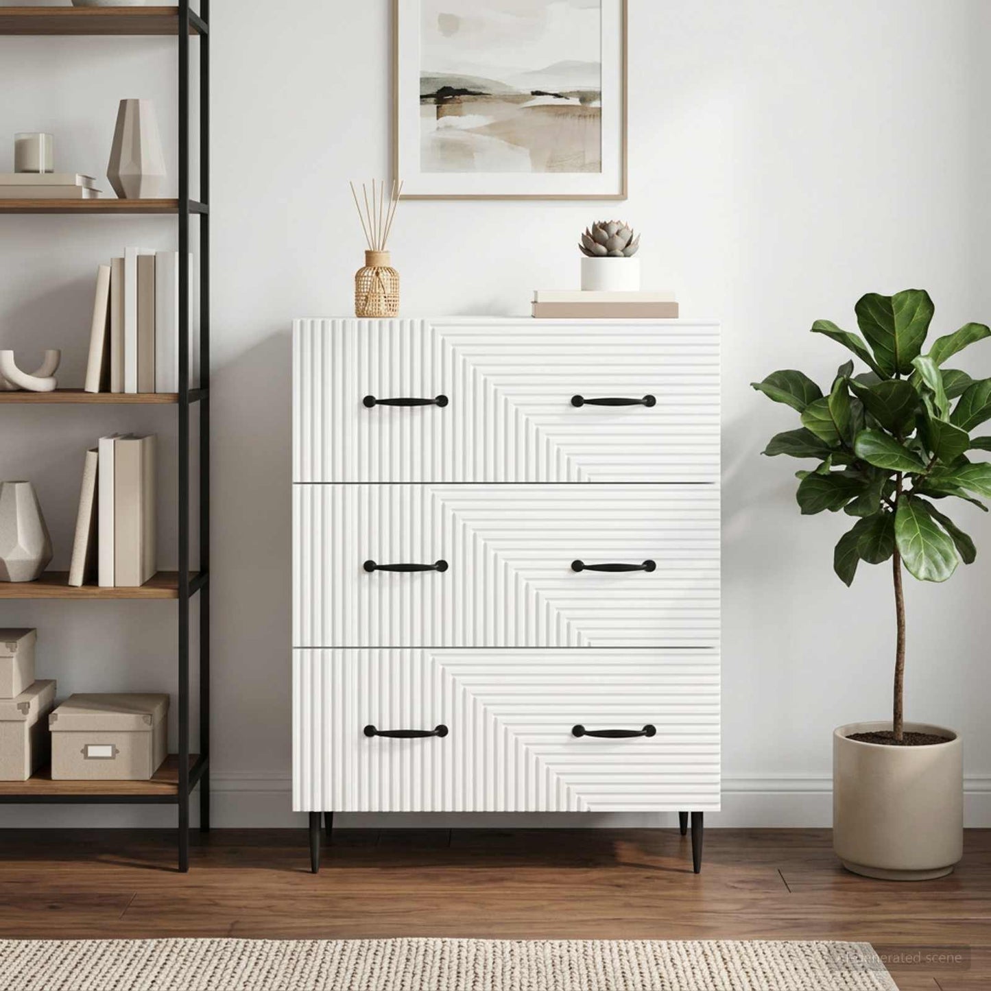 vidaXL Ντουλάπι με Συρτάρια 66 x 34,5 x 89,5 εκ Επεξεργασμένο Ξύλο