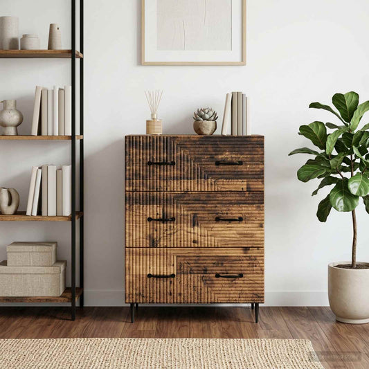 vidaXL Ντουλάπι με Συρτάρια 66 x 34,5 x 89,5 εκ Επεξεργασμένο Ξύλο