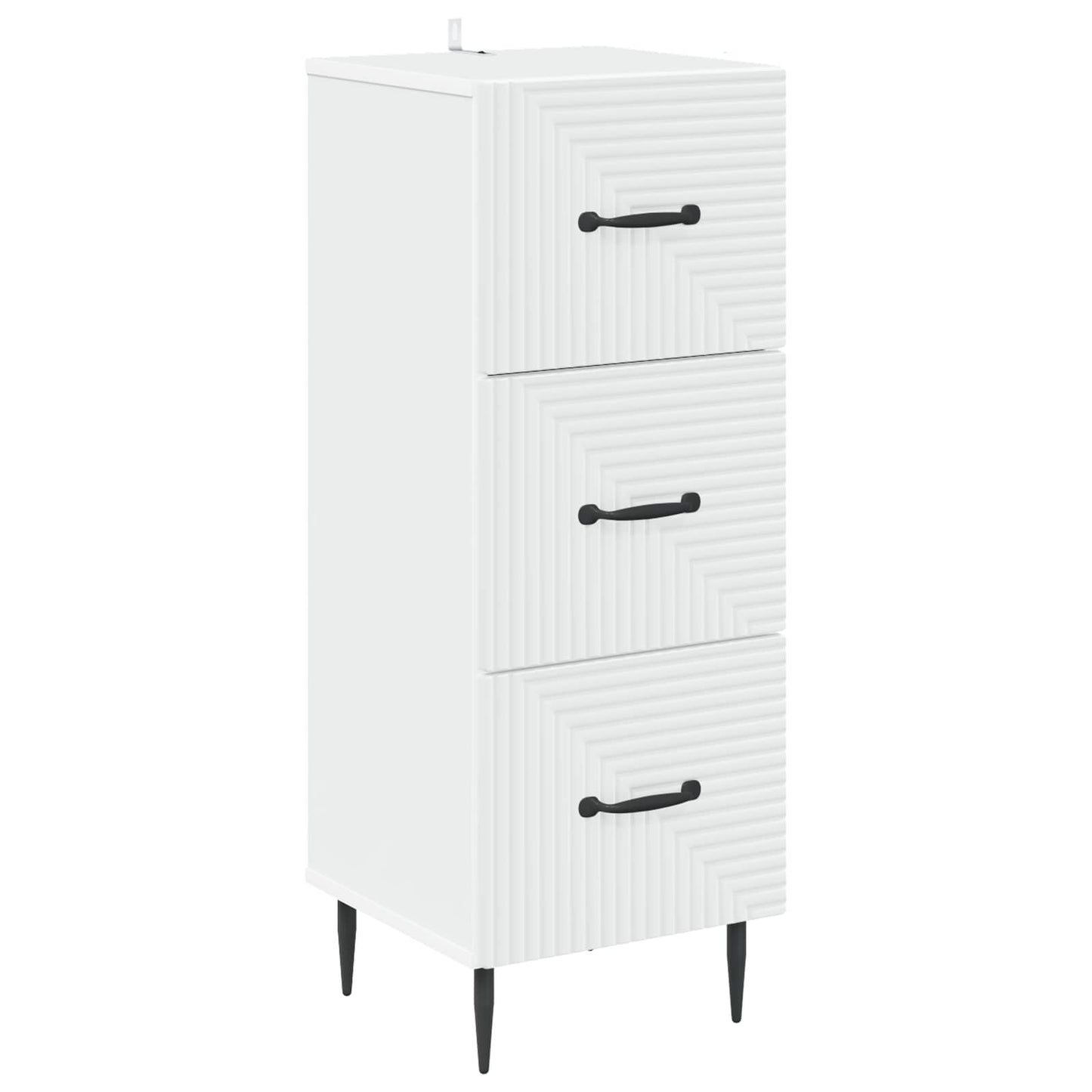 vidaXL Ντουλάπι με Συρτάρια Λευκό 33 x 34,5 x 89,5 εκ