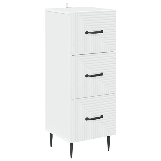 vidaXL Ντουλάπι με Συρτάρια Λευκό 33 x 34,5 x 89,5 εκ