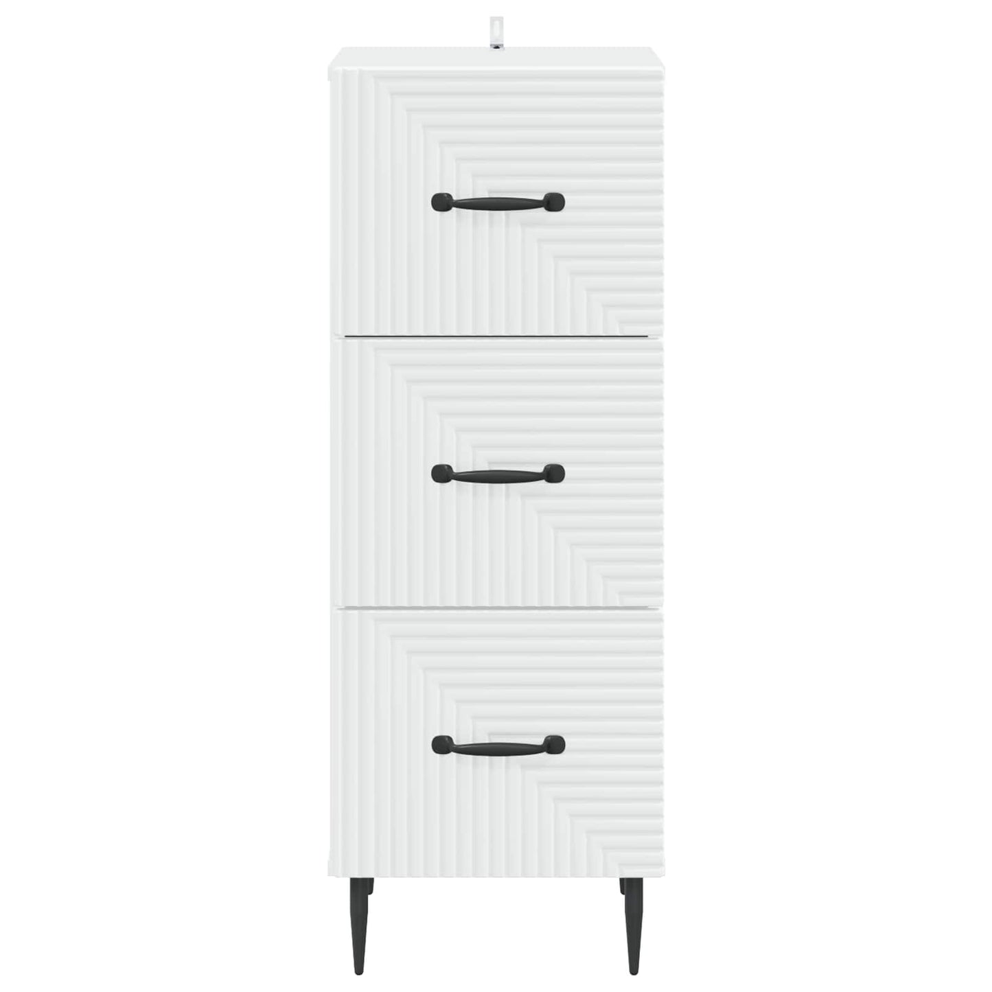 vidaXL Ντουλάπι με Συρτάρια Λευκό 33 x 34,5 x 89,5 εκ