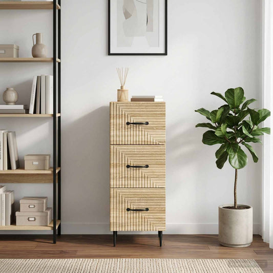 vidaXL Ντουλάπι με Συρτάρια Sonoma Δρυς 33 x 34,5 x 89,5 εκ