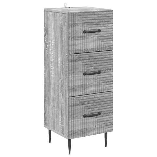 vidaXL Ντουλάπι με Συρτάρια Γκρι Sonoma 33 x 34,5 x 89,5 εκ