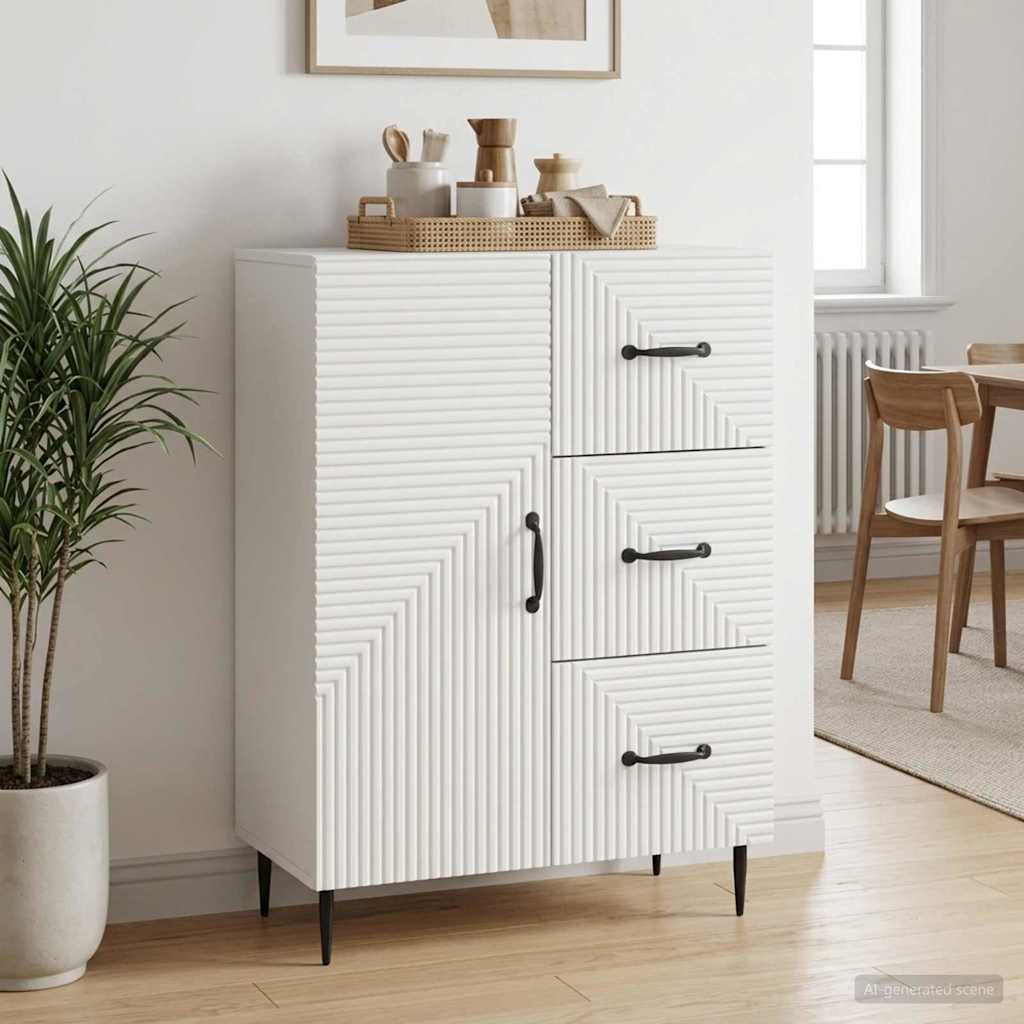 vidaXL Πλαϊνό γραφείο Λευκό 66 x 34,5 x 89,5 εκ Επεξεργασμένο Ξύλο