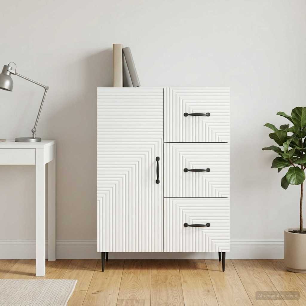 vidaXL Πλαϊνό γραφείο Λευκό 66 x 34,5 x 89,5 εκ Επεξεργασμένο Ξύλο