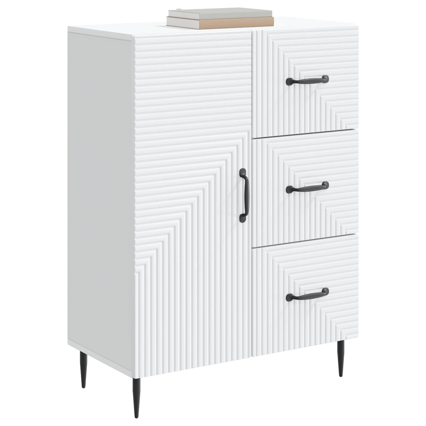 vidaXL Πλαϊνό γραφείο Λευκό 66 x 34,5 x 89,5 εκ Επεξεργασμένο Ξύλο