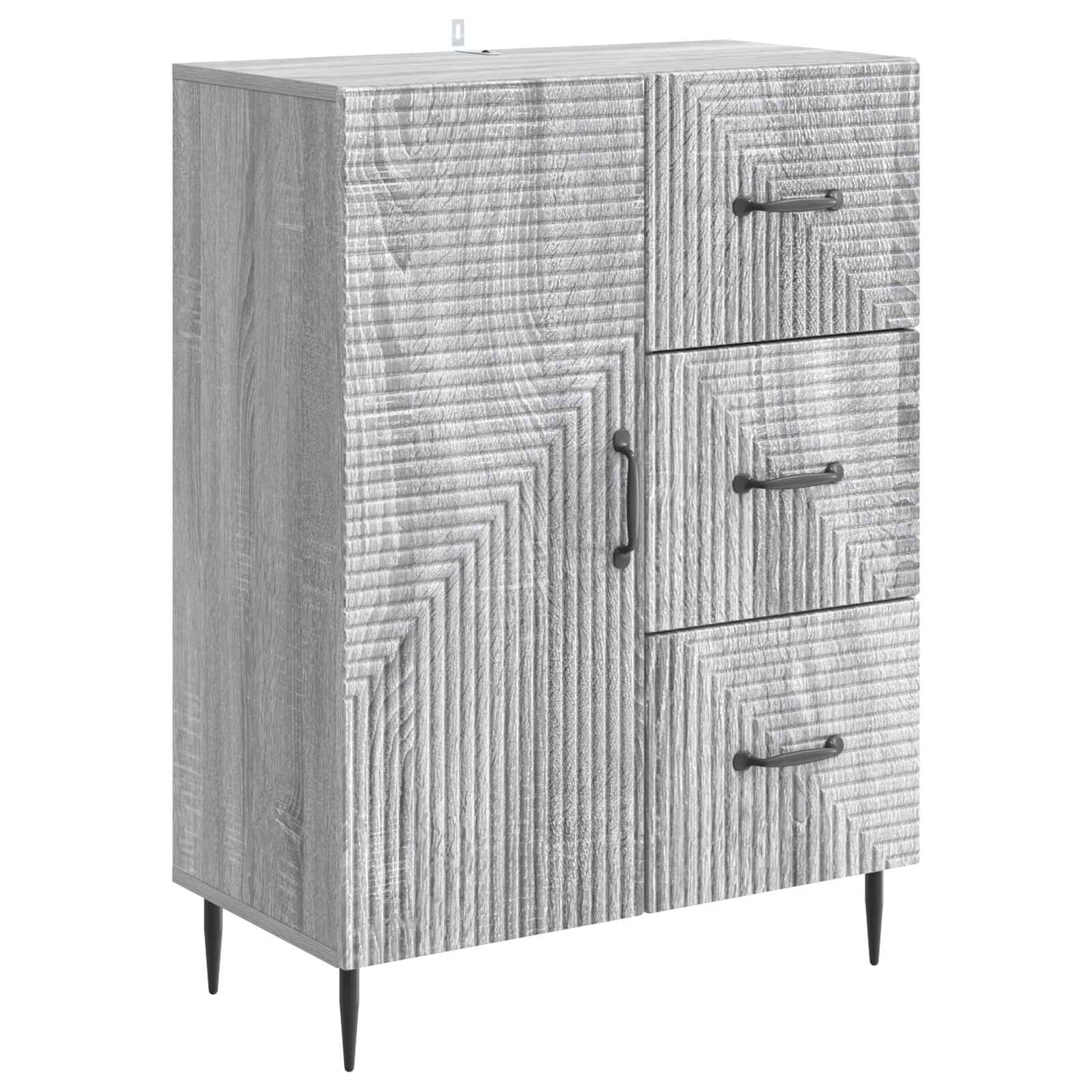 vidaXL Πλαϊνό γραφείο με συρτάρι Γκρι Sonoma 66 x 34,5 x 89,5 εκ