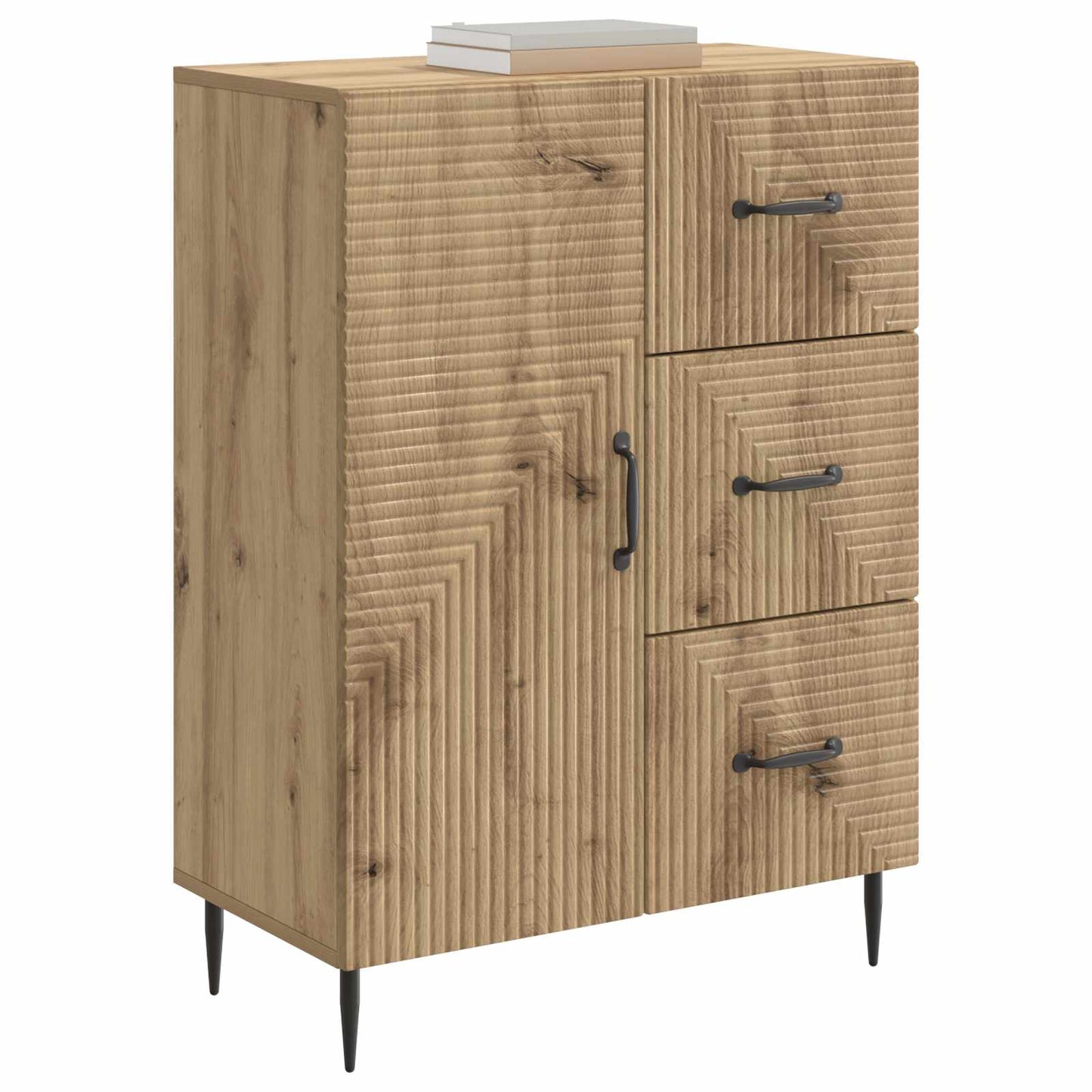 vidaXL Πλαϊνό γραφείο Artisan Δρυς 66 x 34,5 x 89,5 εκ