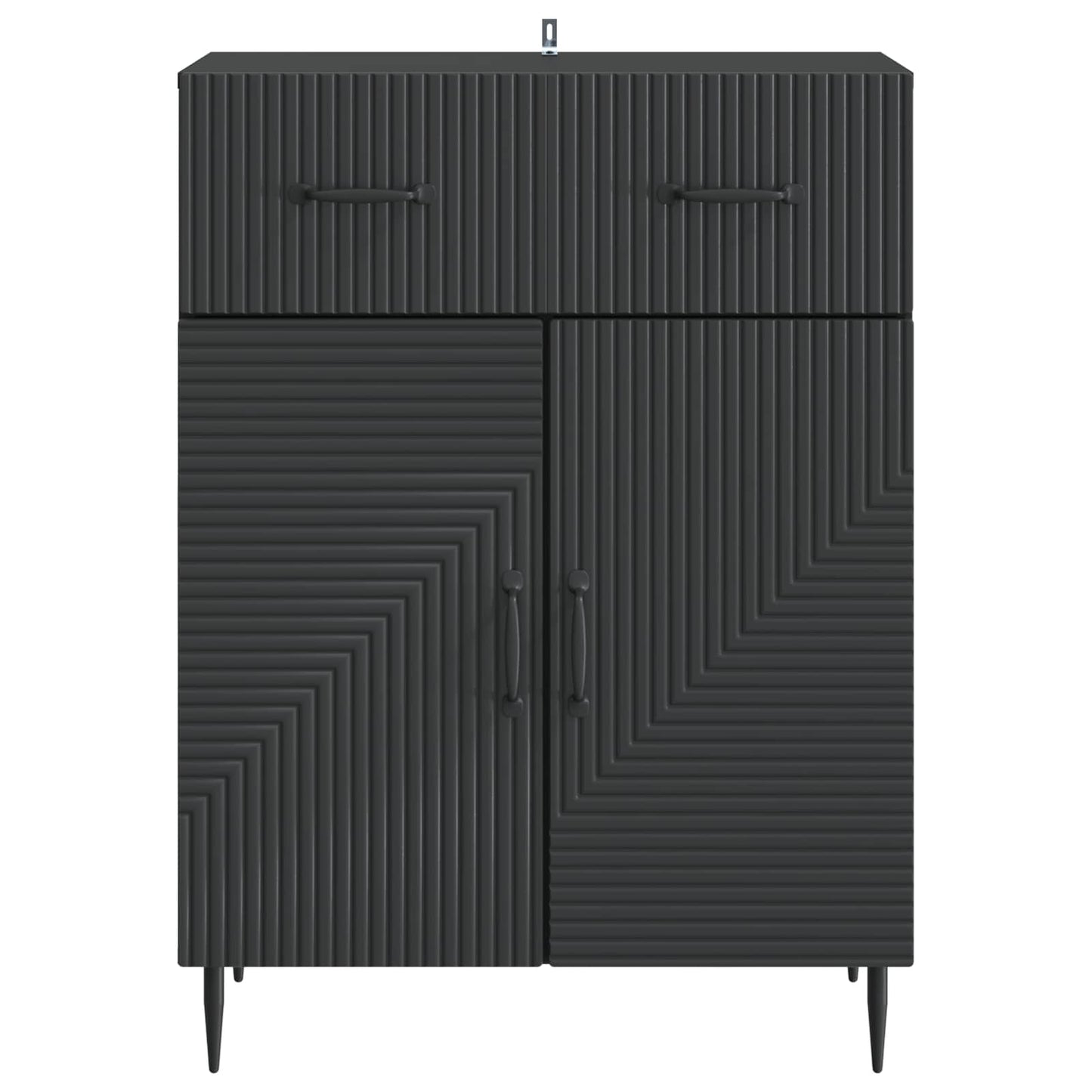 vidaXL Πλαϊνό γραφείο Μαύρο 66 x 34,5 x 89,5 εκ Επεξεργασμένο Ξύλο