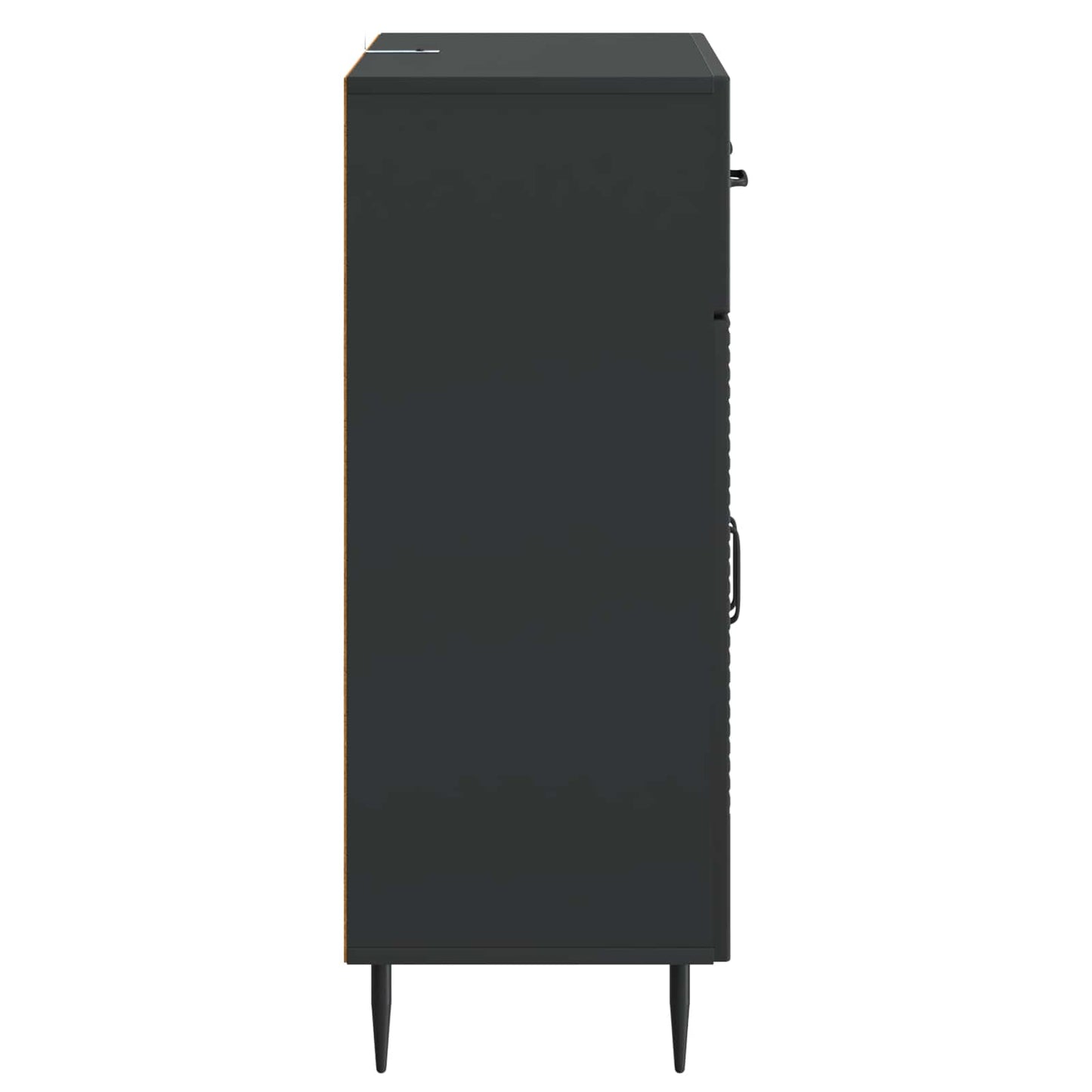 vidaXL Πλαϊνό γραφείο Μαύρο 66 x 34,5 x 89,5 εκ Επεξεργασμένο Ξύλο