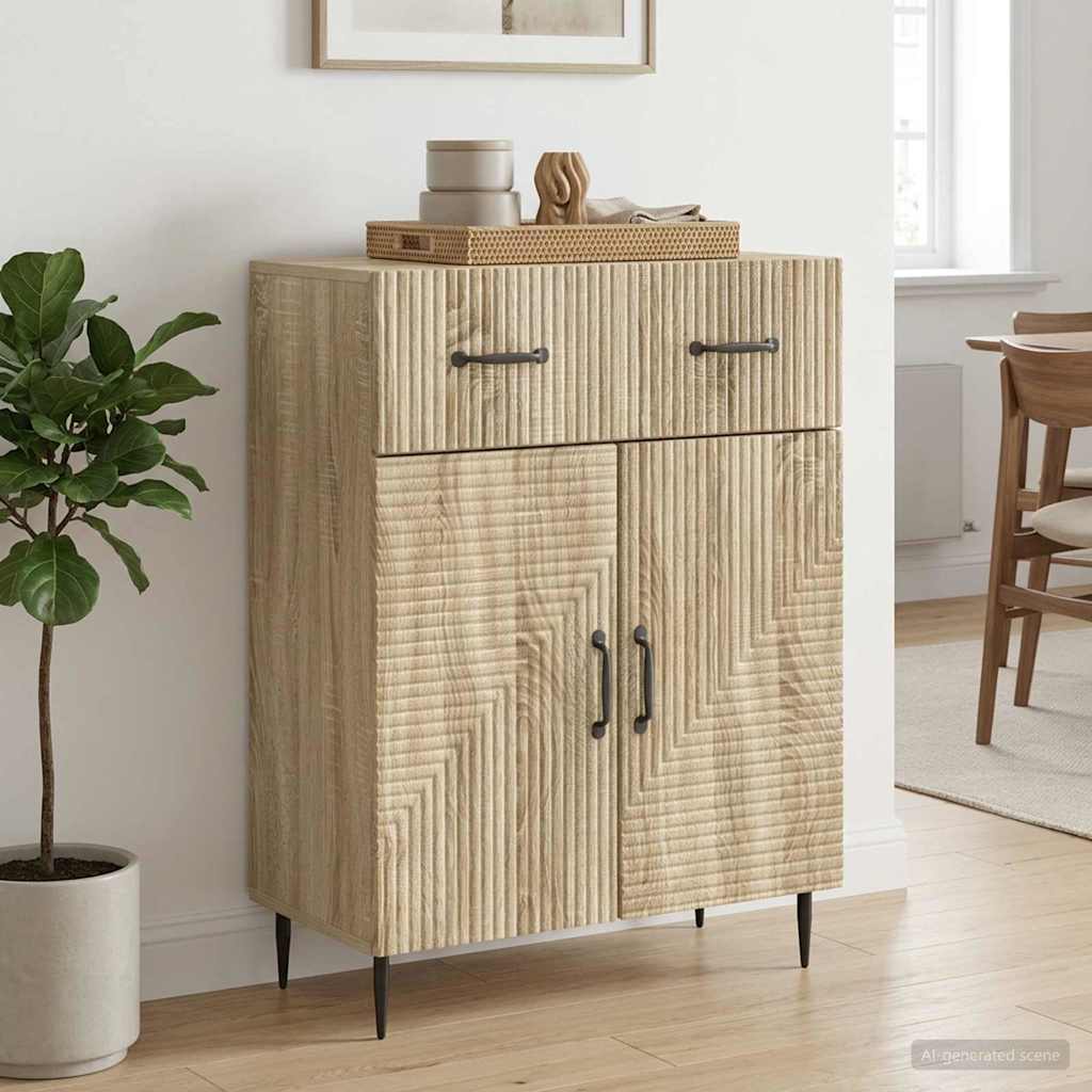 vidaXL Πλαϊνό γραφείο με συρτάρι Sonoma Δρυς 66 x 34,5 x 89,5 εκ