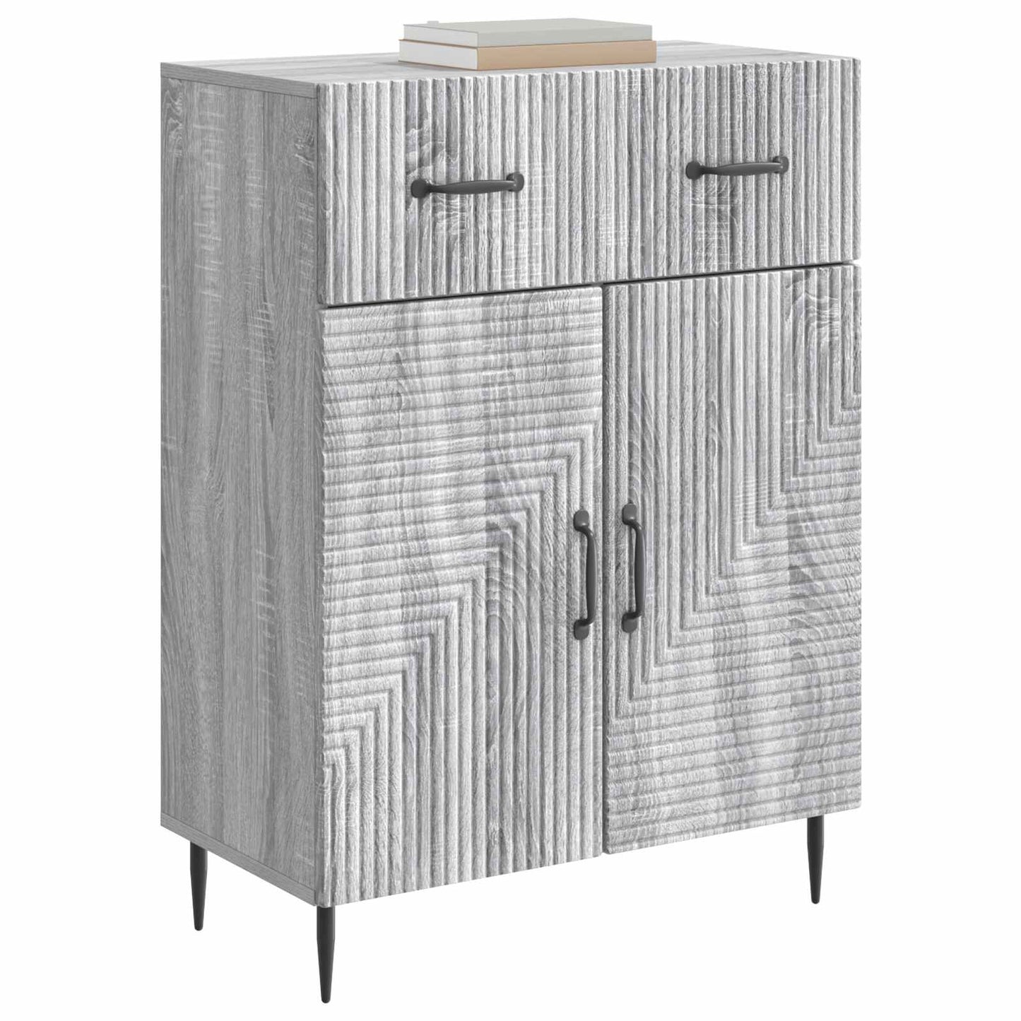 vidaXL Πλαϊνό γραφείο με συρτάρι Γκρι Sonoma 66 x 34,5 x 89,5 εκ