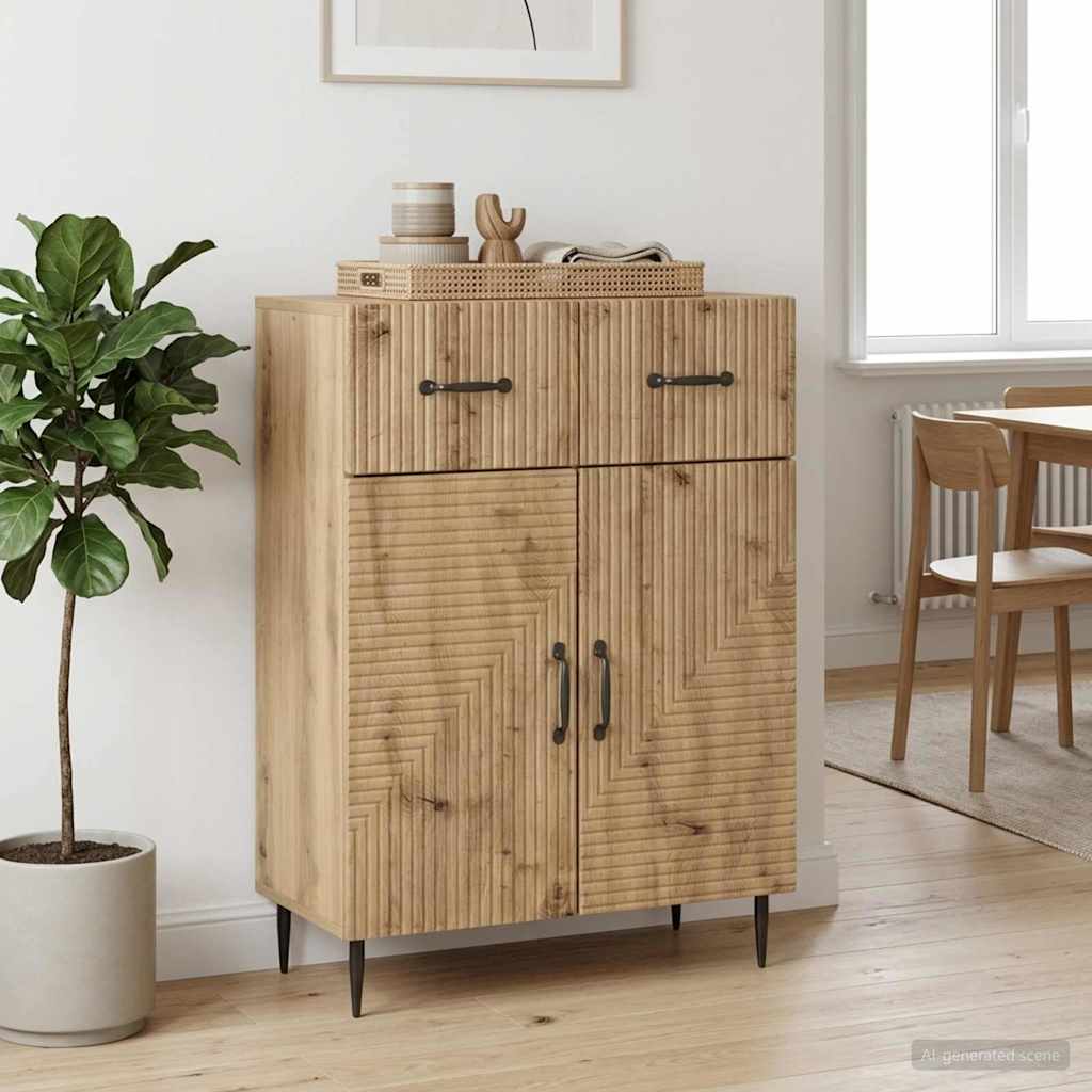 vidaXL Πλαϊνό γραφείο Artisan Δρυς 66 x 34,5 x 89,5 εκ