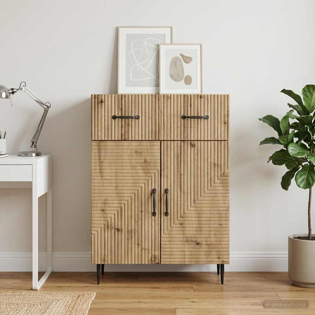 vidaXL Πλαϊνό γραφείο Artisan Δρυς 66 x 34,5 x 89,5 εκ