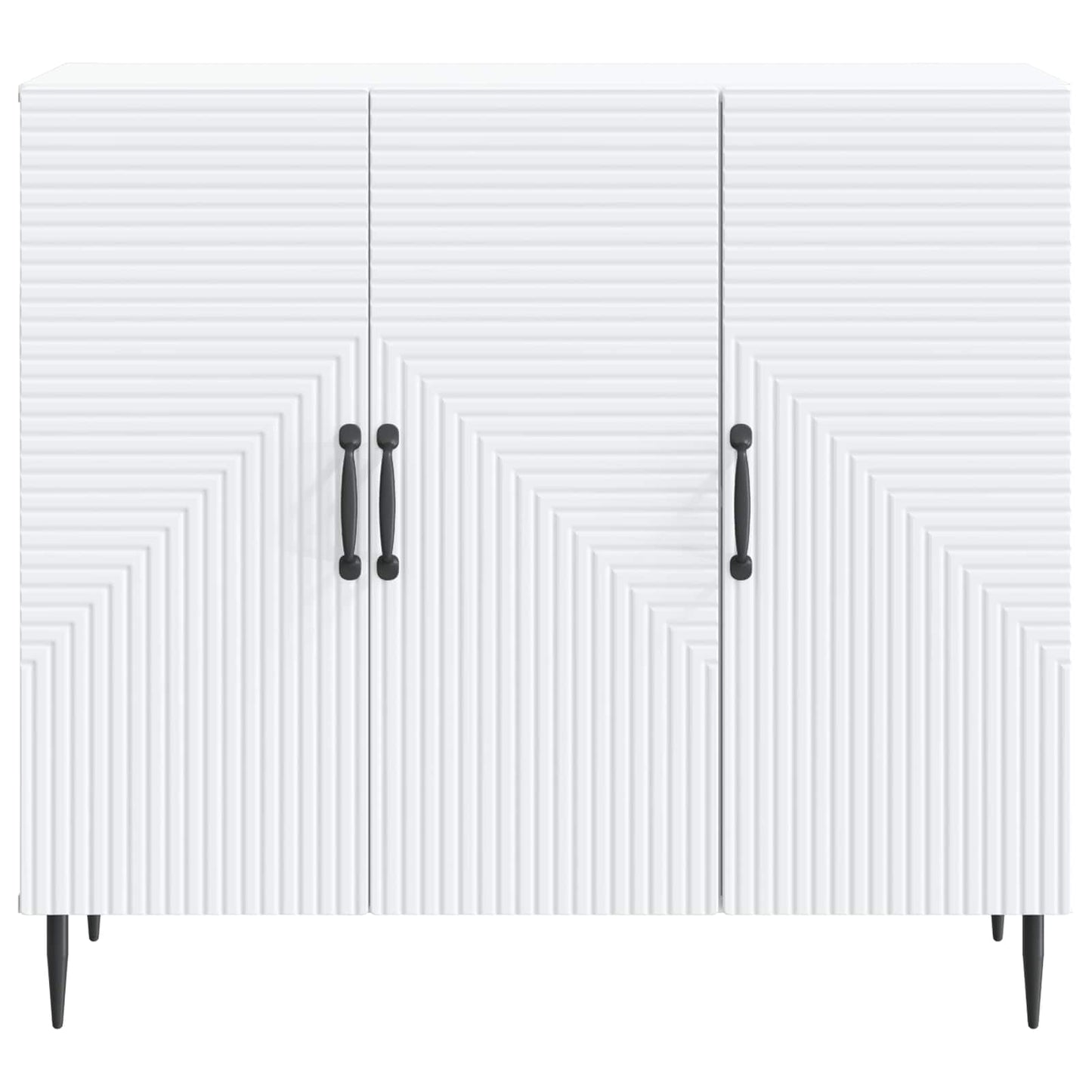 vidaXL Πλαϊνό γραφείο Λευκό 89 x 34,5 x 80 εκ Επεξεργασμένο Ξύλο