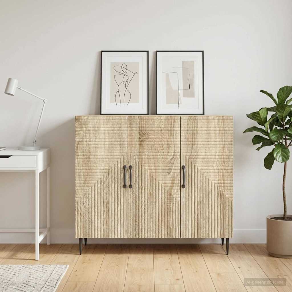 vidaXL Πλαϊνό γραφείο Sonoma Δρυς 89 x 34,5 x 80 εκ Επεξεργασμένο Ξύλο