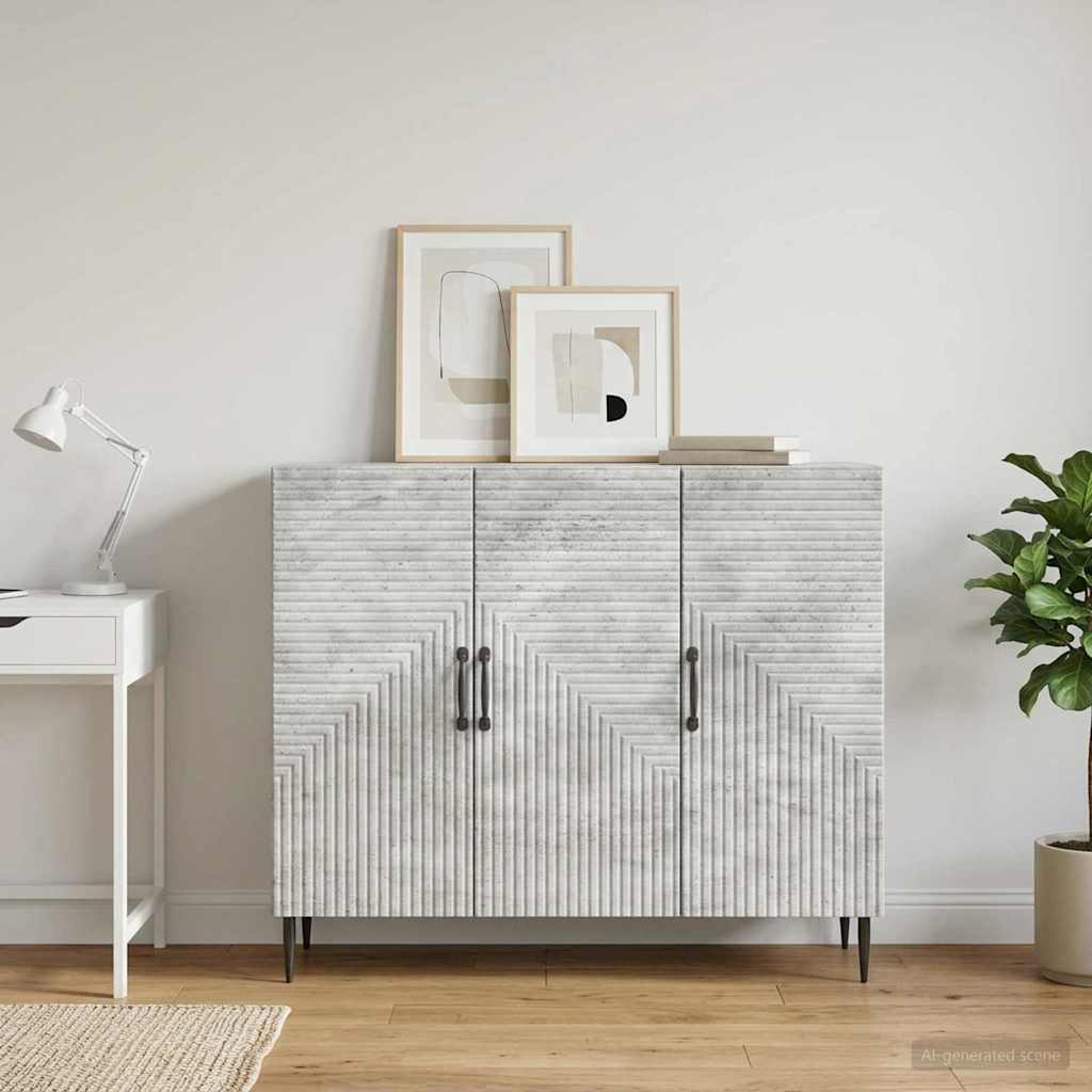 vidaXL Πλαϊνό γραφείο Γκρι Σκυροδέματος 89 x 34,5 x 80 εκ