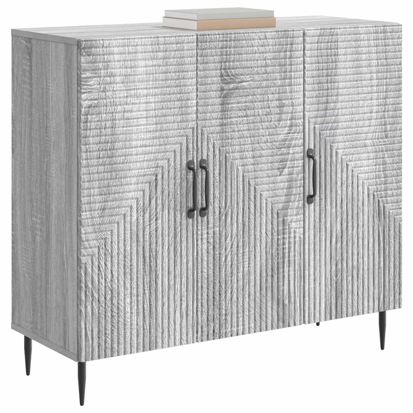 vidaXL Πλαϊνό γραφείο Γκρι Sonoma 89 x 34,5 x 80 εκ Επεξεργασμένο Ξύλο