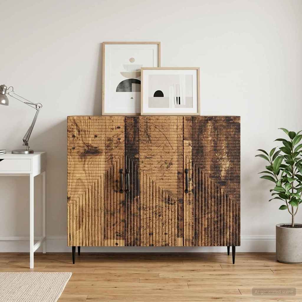 vidaXL Πλαϊνό γραφείο Παλαιωμένο ξύλο 89 x 34,5 x 80 εκ