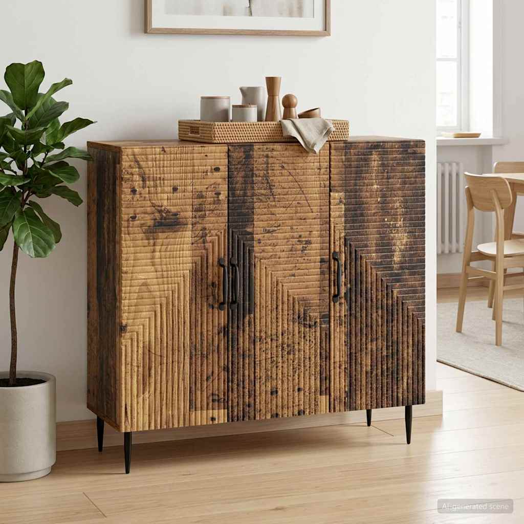 vidaXL Πλαϊνό γραφείο Παλαιωμένο ξύλο 89 x 34,5 x 80 εκ