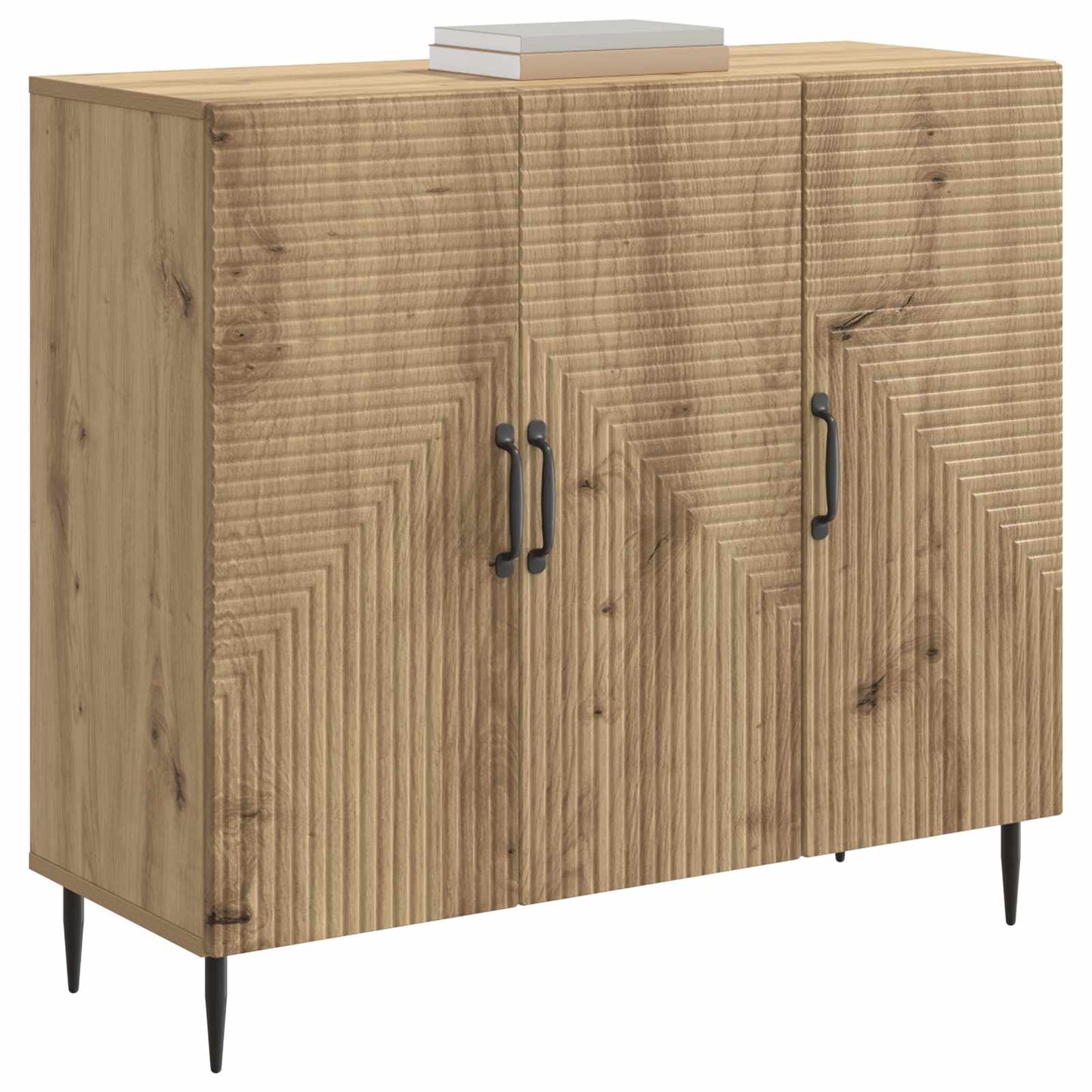 vidaXL Πλαϊνό γραφείο Artisan Δρυς 89 x 34,5 x 80 εκ