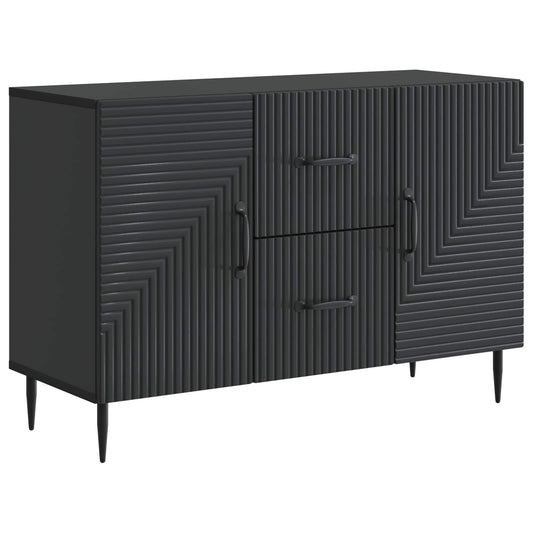 vidaXL Πλαϊνό γραφείο Μαύρο 89 x 34,5 x 60 εκ. Επεξεργασμένο Ξύλο