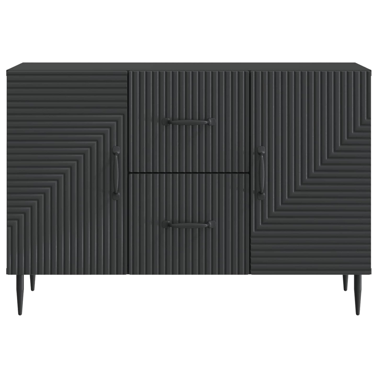 vidaXL Πλαϊνό γραφείο Μαύρο 89 x 34,5 x 60 εκ. Επεξεργασμένο Ξύλο