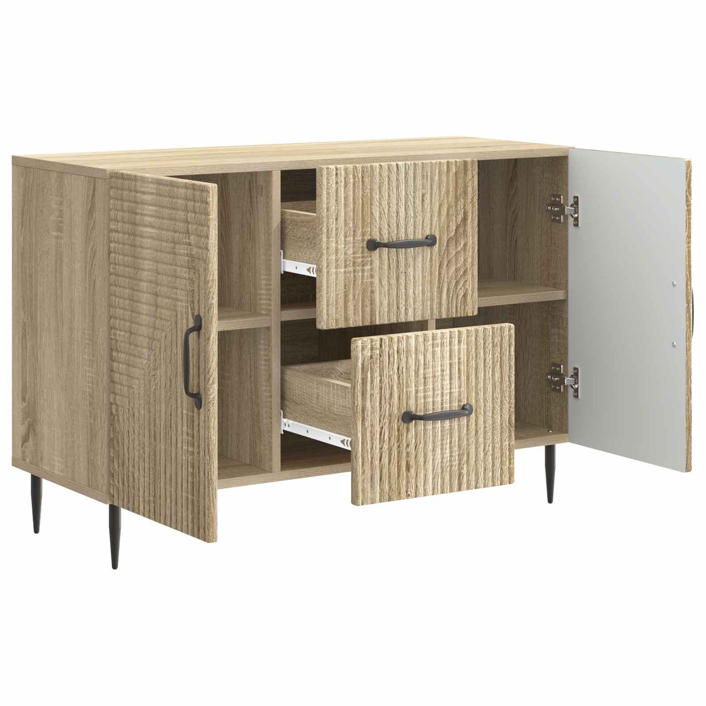 vidaXL Πλαϊνό γραφείο με συρτάρι Sonoma Δρυς 89 x 34,5 x 60 εκ.