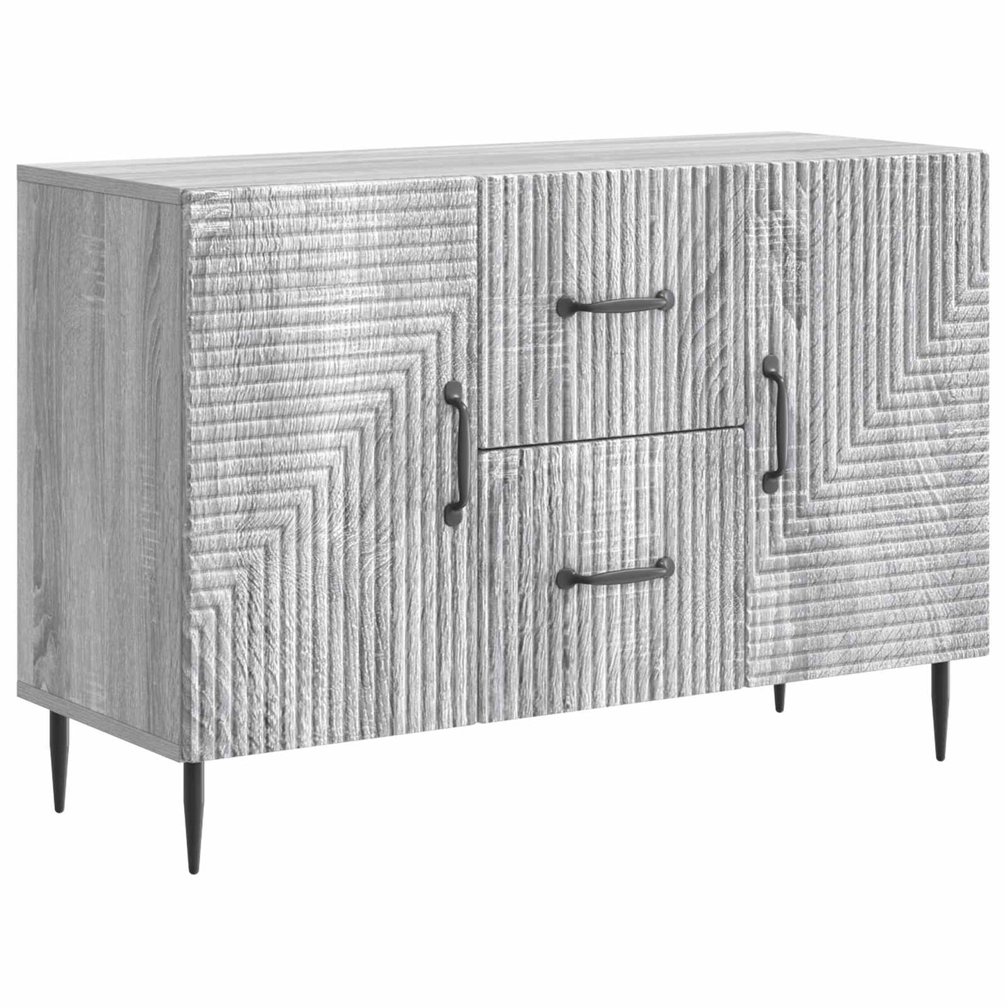vidaXL Πλαϊνό γραφείο με συρτάρι Γκρι Sonoma 89 x 34,5 x 60 εκ.