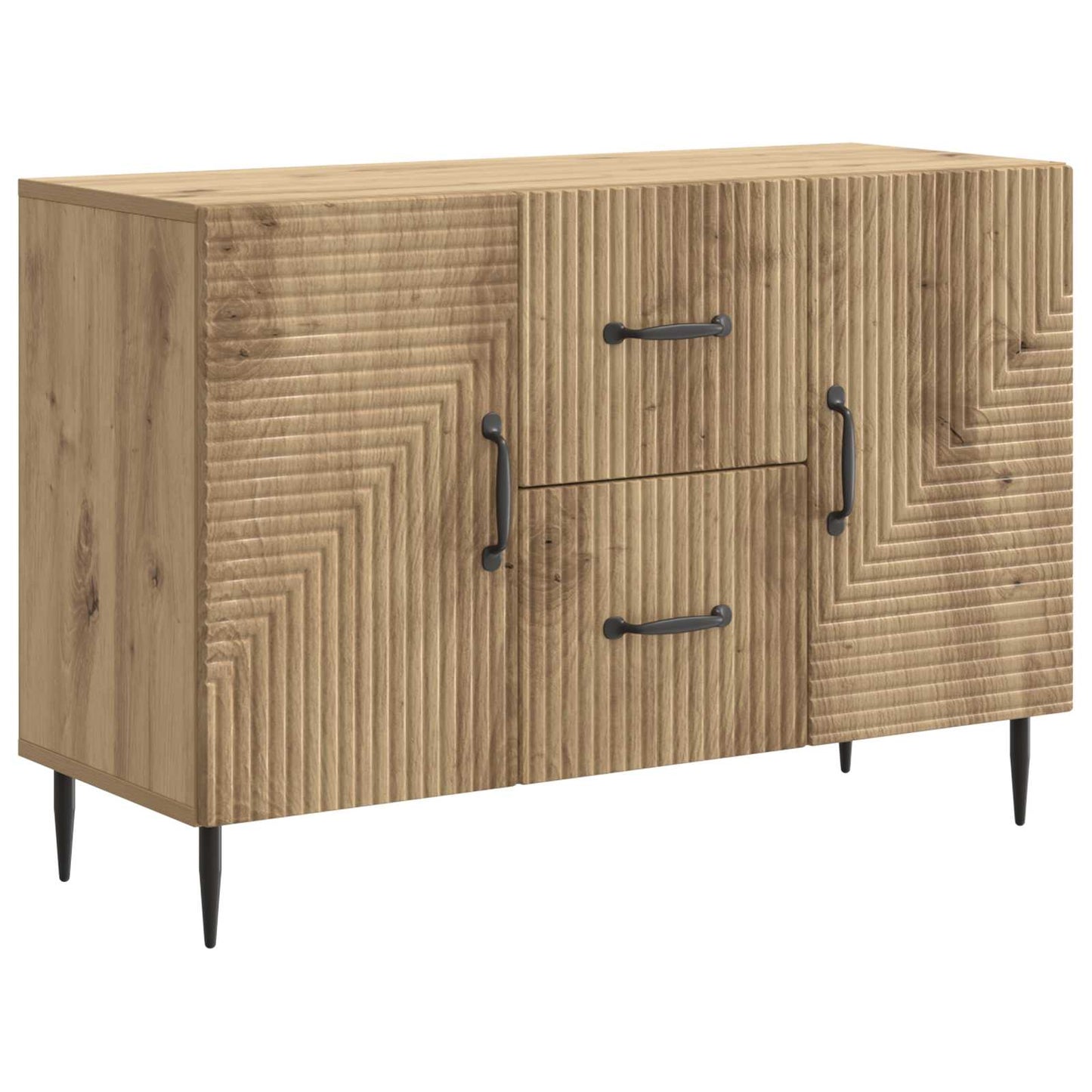 vidaXL Πλαϊνό γραφείο Artisan Δρυς 89 x 34,5 x 60 εκ.